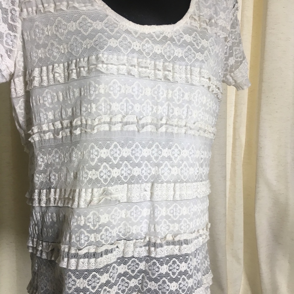 Forever Fashion Pre-Owned Women’s Mess Lace Top.